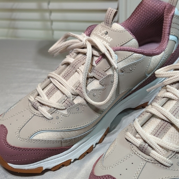 Skechers Pink and Gray Sneakers with Supportive Sole - Picture 3 of 16